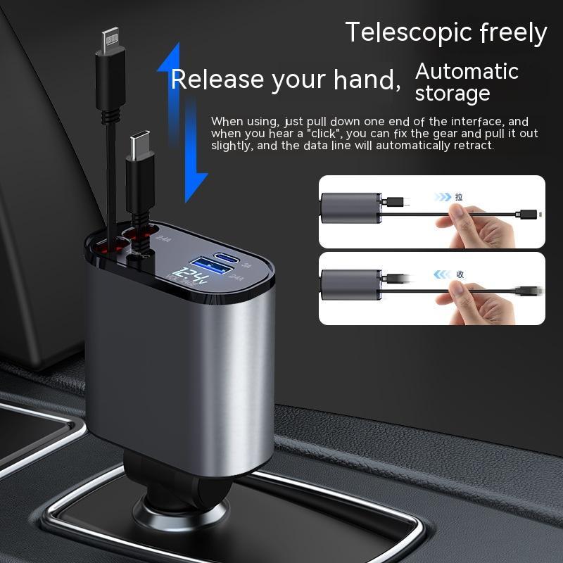 100W Super Fast Car Charger - USB & USB-C