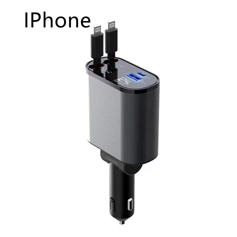 100W Super Fast Car Charger - USB & USB-C