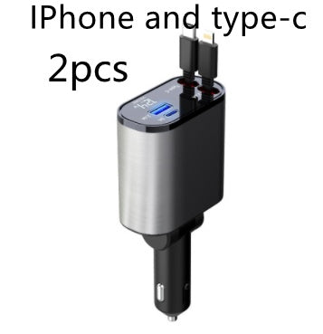 100W Super Fast Car Charger - USB & USB-C