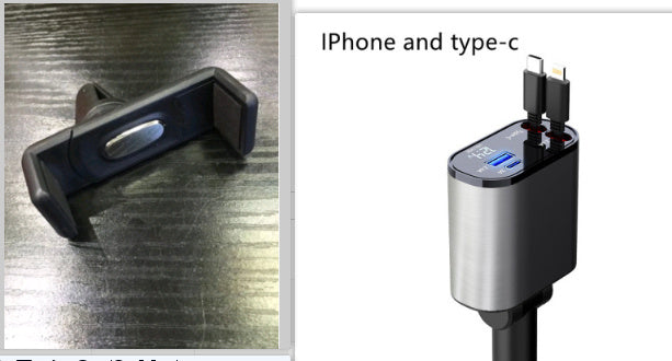 100W Super Fast Car Charger - USB & USB-C