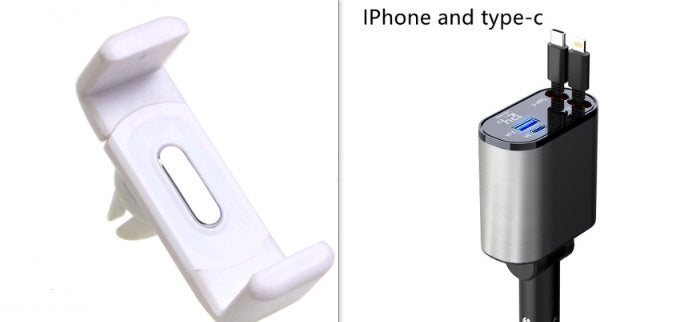 100W Super Fast Car Charger - USB & USB-C
