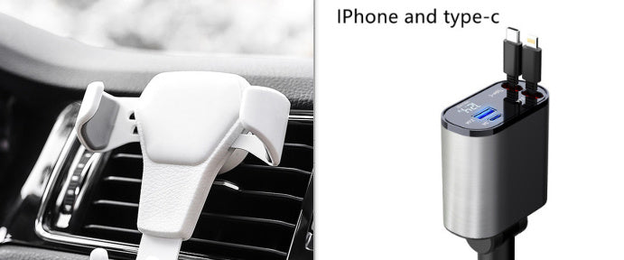 100W Super Fast Car Charger - USB & USB-C