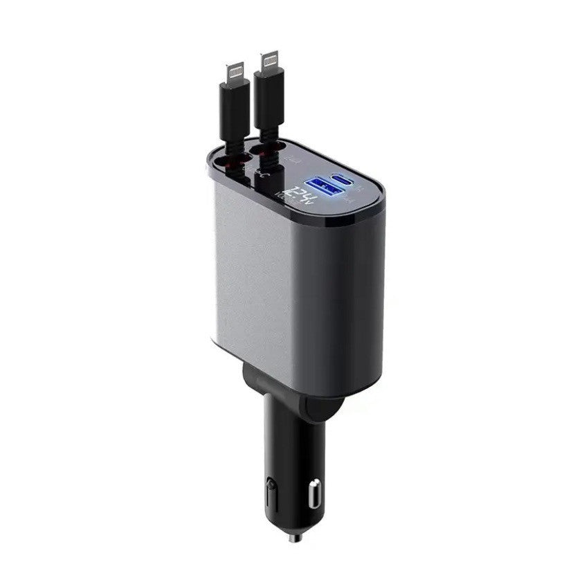 100W Super Fast Car Charger - USB & USB-C